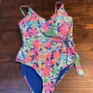 Members Mark Vibrant Floral Bathing Suit with Adjustable Straps
